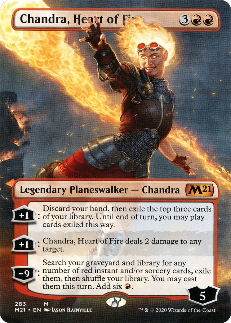Image of Chandra, Heart of Fire (Borderless) (M21-283) - Core Set 2021 (Borderless)