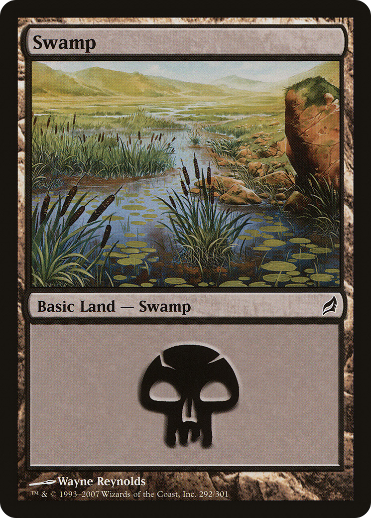Image of Swamp (292) (LRW-292) - Lorwyn Foil