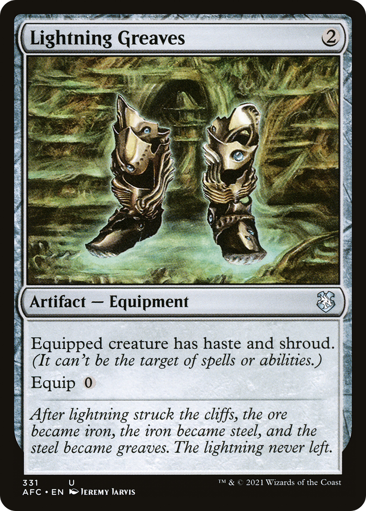 Image of Lightning Greaves (AFC-331) - Forgotten Realms Commander