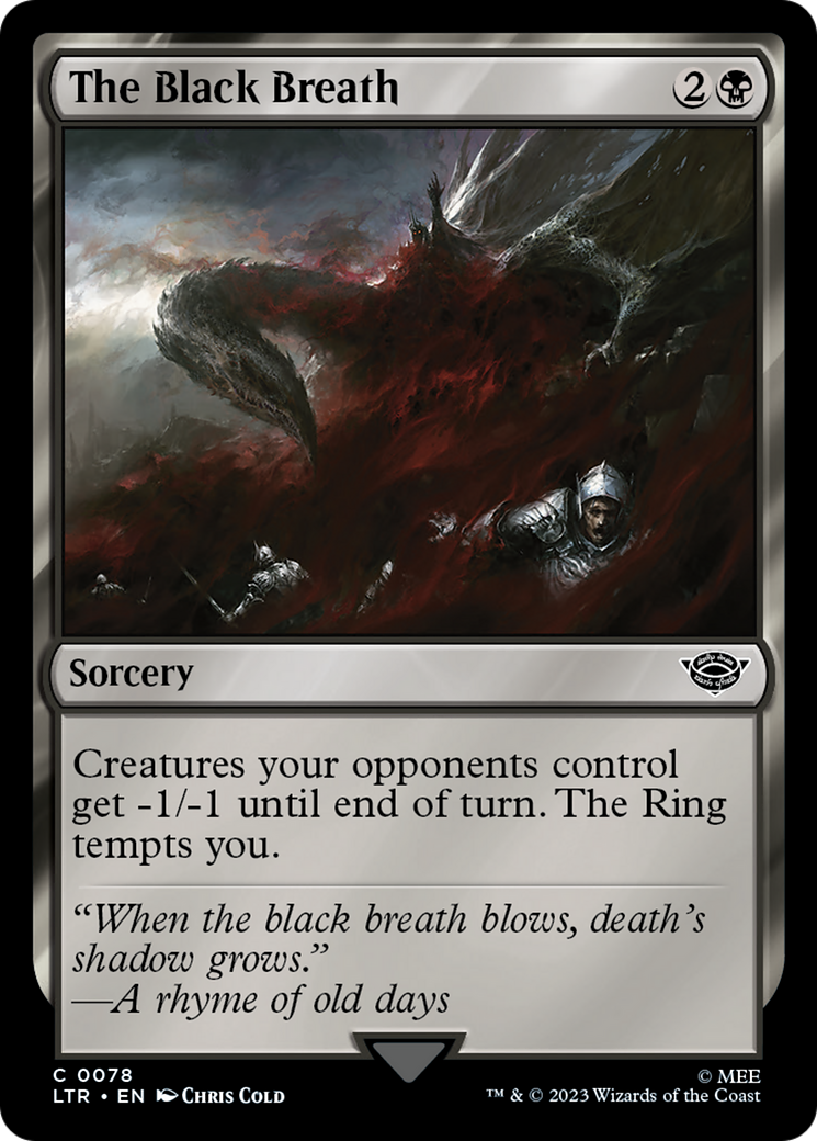 Image of The Black Breath (LTR-078) - The Lord of the Rings: Tales of Middle-earth Foil