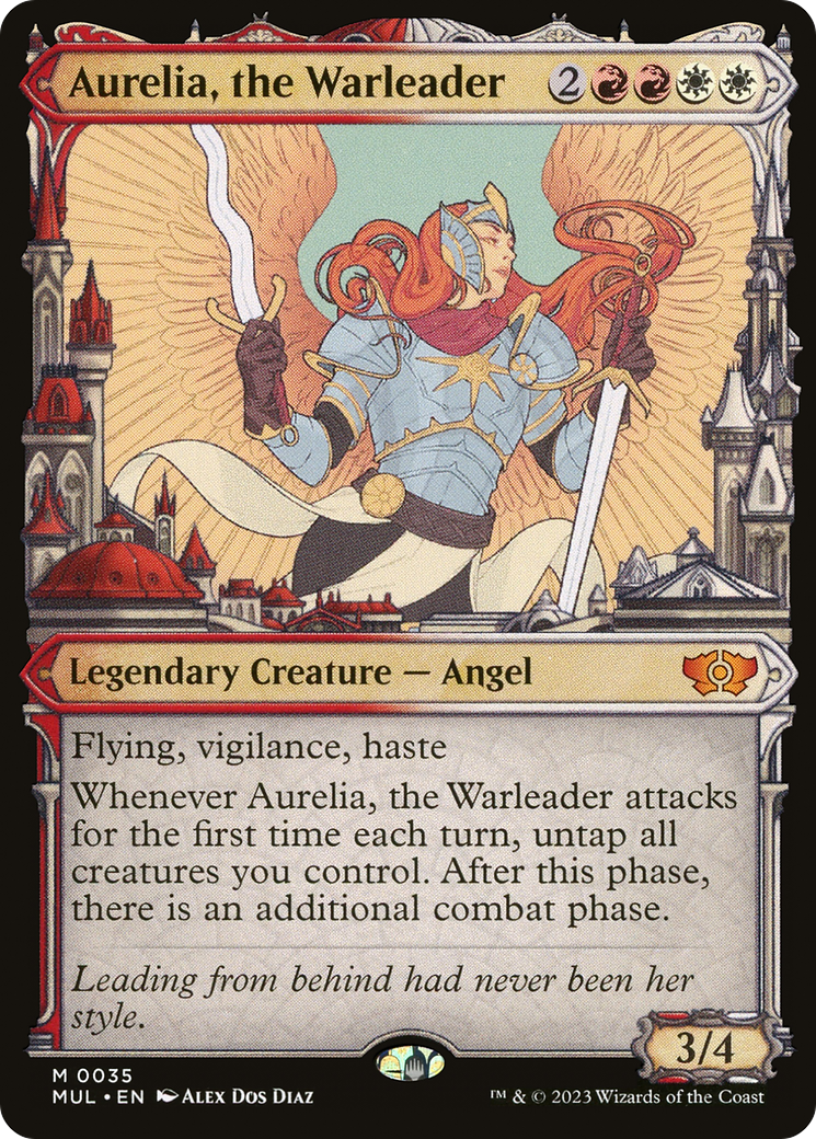 Image of Aurelia, the Warleader (MUL-035) - Multiverse Legends: (Showcase) Foil
