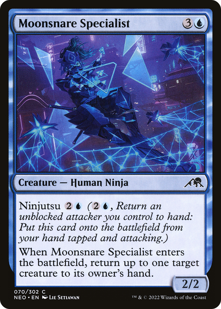 Image of Moonsnare Specialist (NEO-070) - Kamigawa: Neon Dynasty Foil