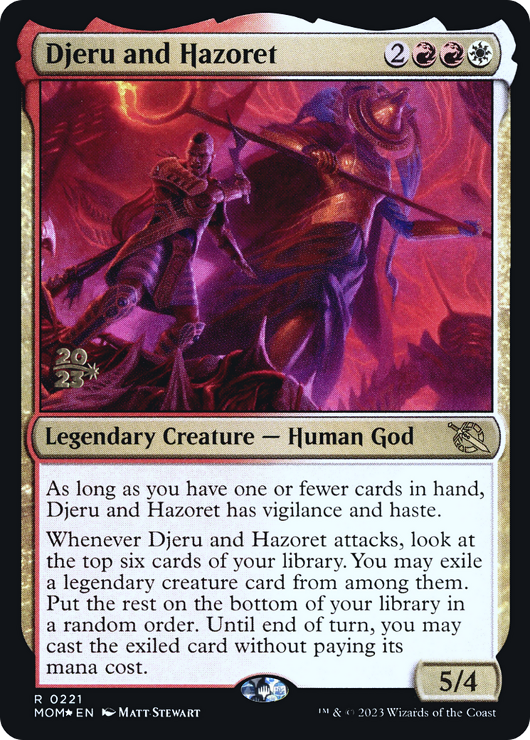Image of Djeru and Hazoret (PRE-221) - March of the Machine Promos Foil