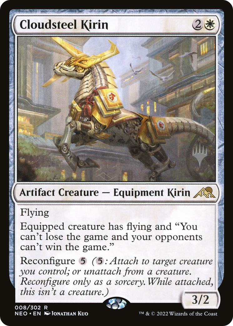 Image of Cloudsteel Kirin (PPNEO-008) - Kamigawa: Neon Dynasty Promos Foil