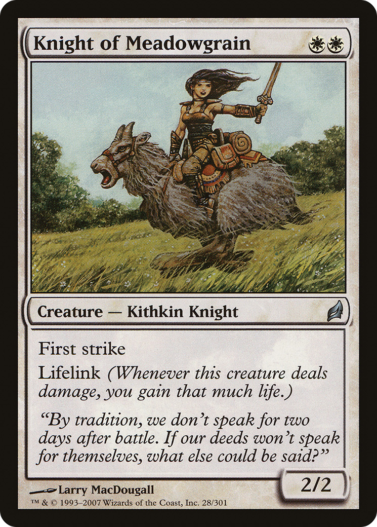 Image of Knight of Meadowgrain (LRW-028) - Lorwyn Foil