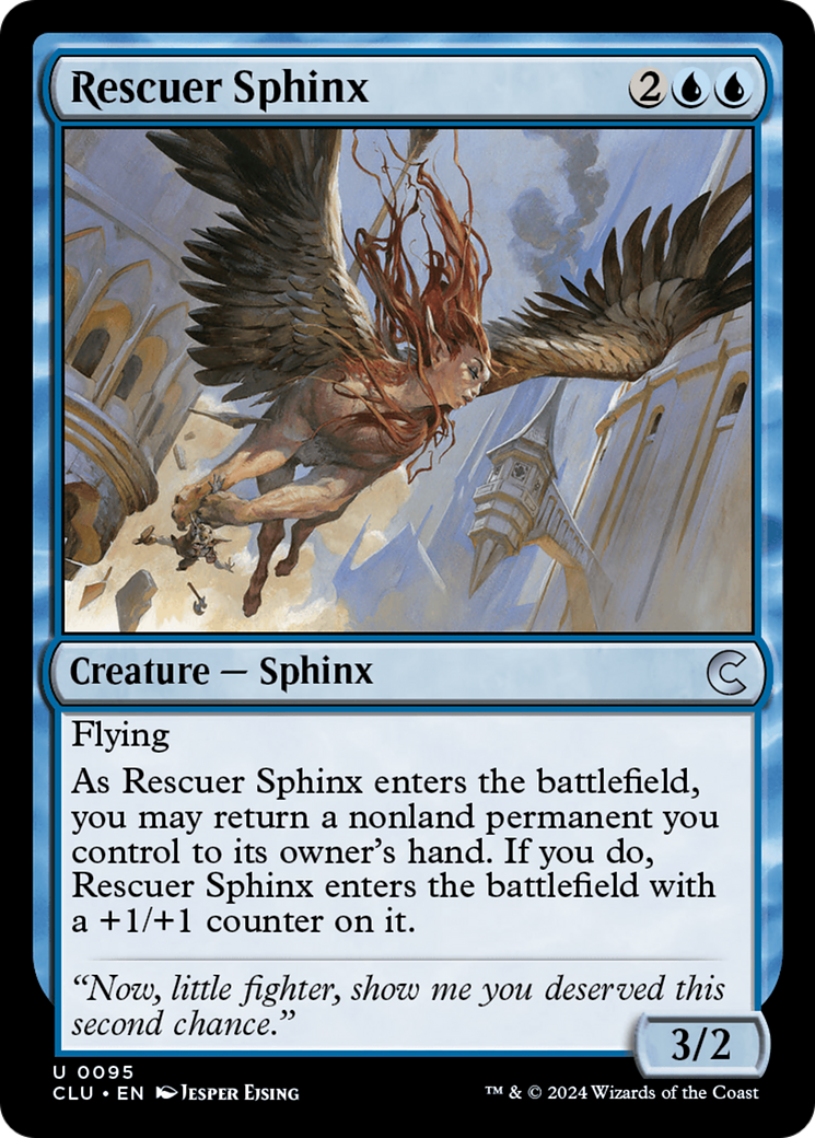 Image of Rescuer Sphinx (CLU-095) - Ravnica: Clue Edition