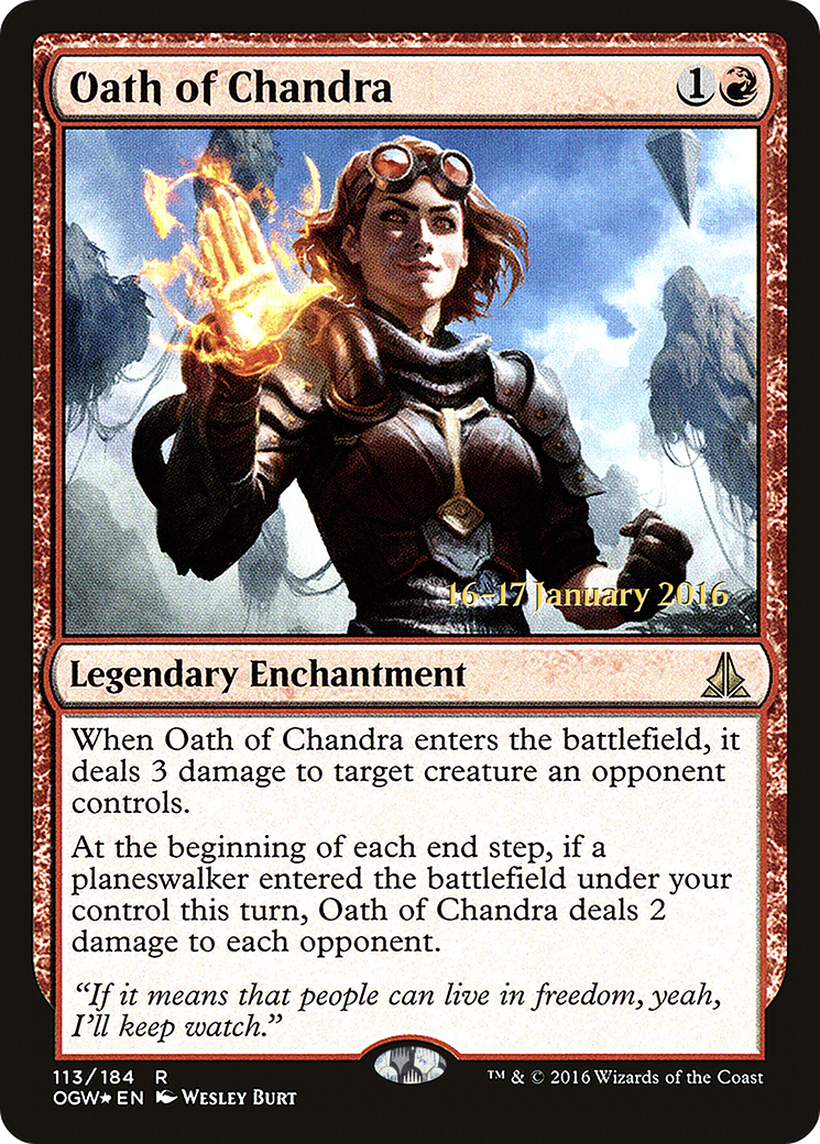 Image of Oath of Chandra (PRE-113) - Oath of the Gatewatch Promos Foil