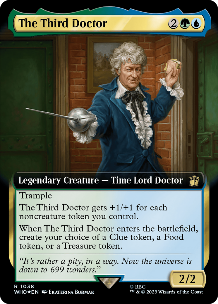 Image of The Third Doctor (Extended Art) (Surge Foil) (WHO-1038) - Doctor Who: (Extended Art) Foil