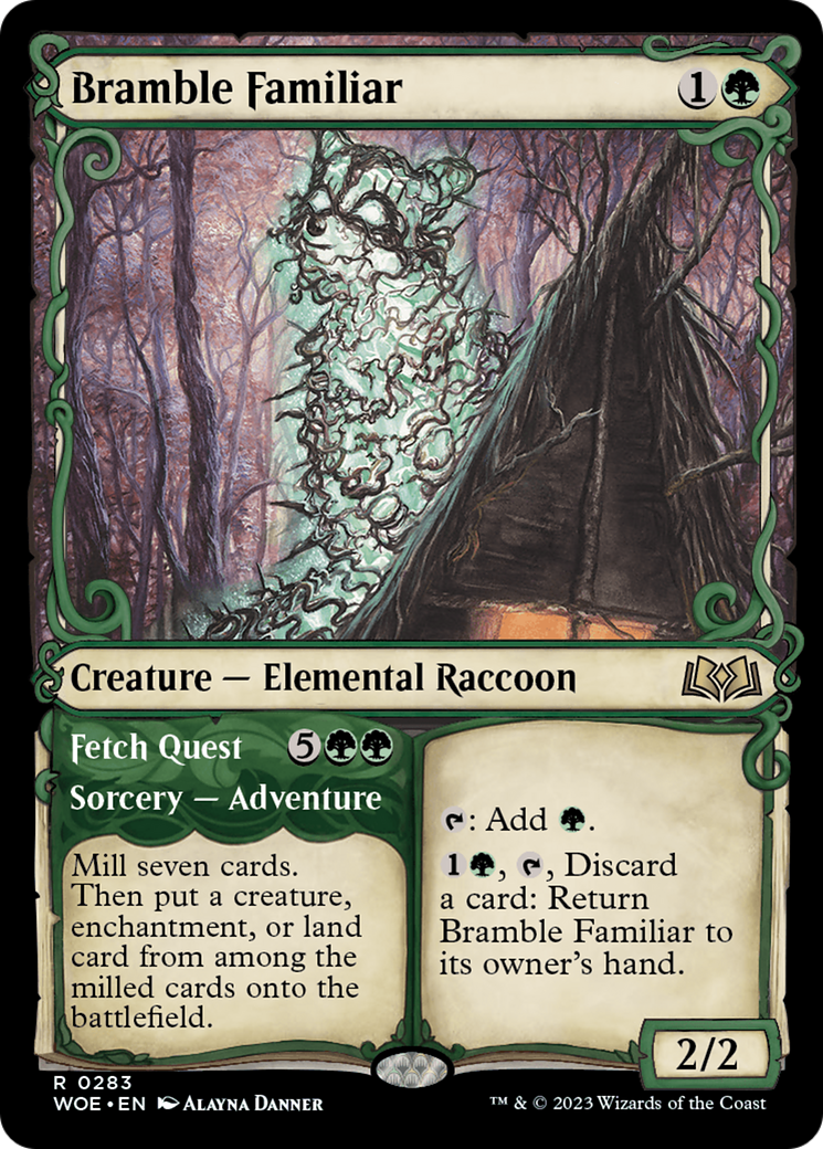 Image of Bramble Familiar (Showcase) (WOE-283) - Wilds of Eldraine: (Showcase) Foil