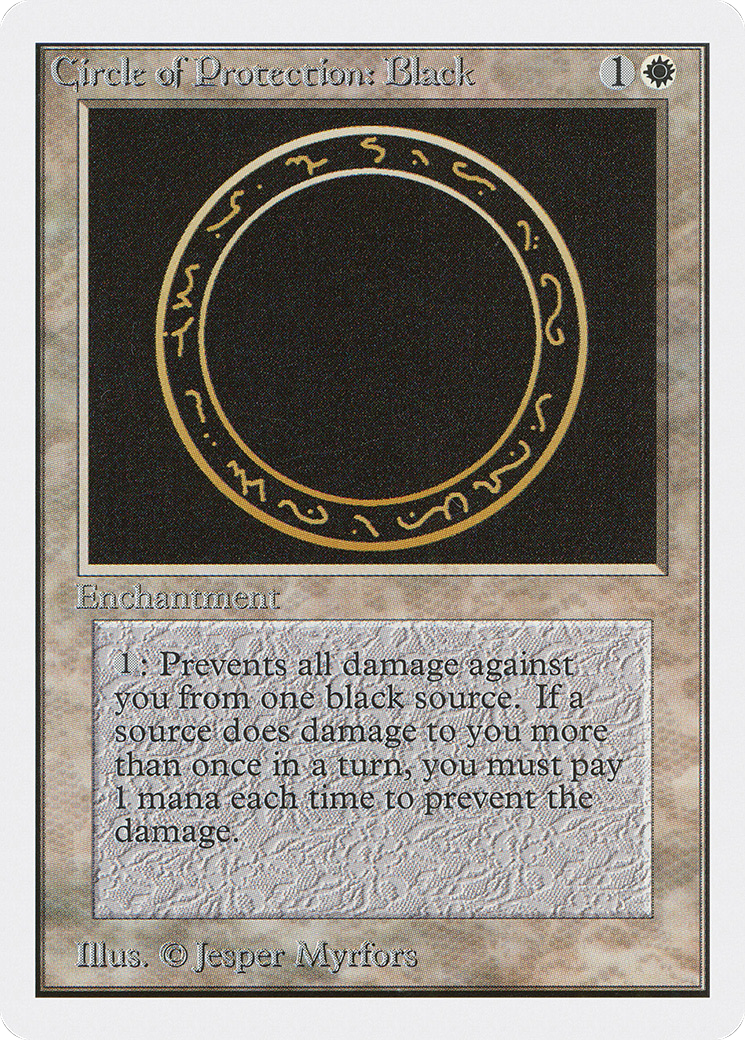 Image of Circle of Protection: Black (2ED-) - Unlimited Edition