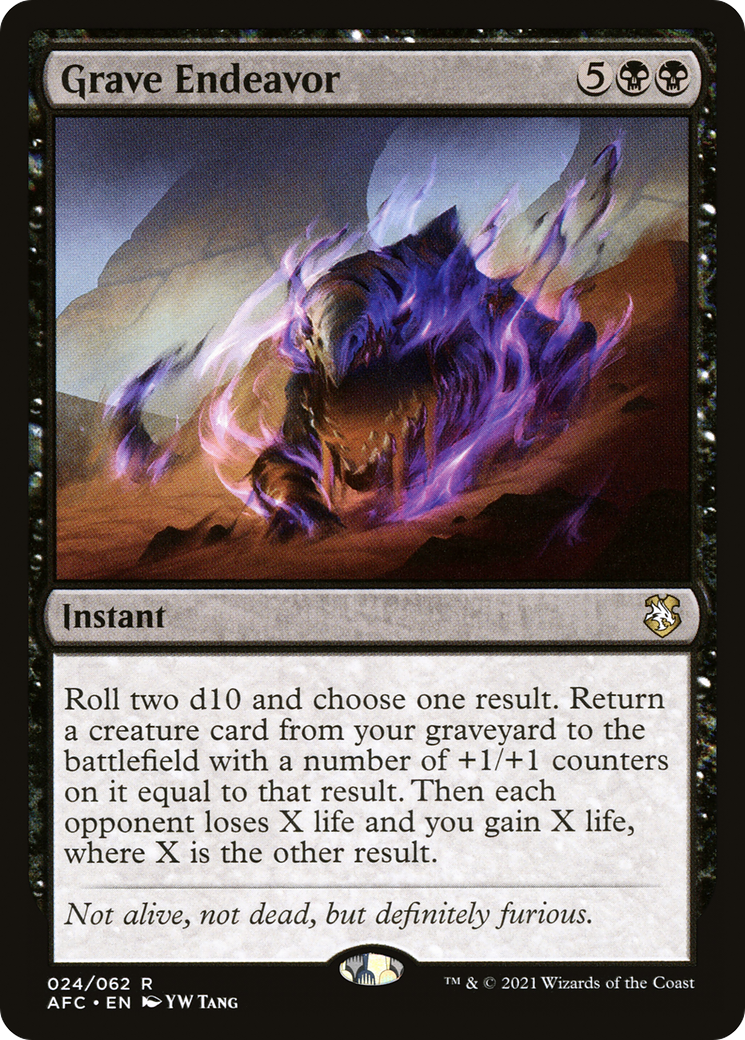 Image of Grave Endeavor (AFC-024) - Forgotten Realms Commander