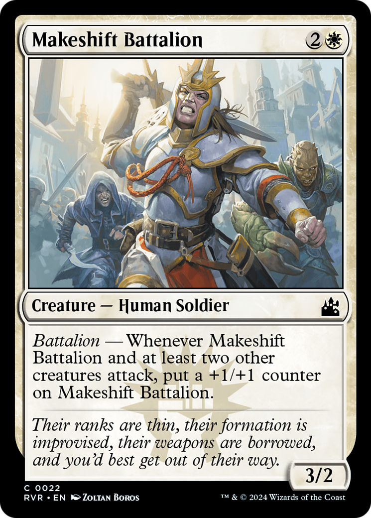 Image of Makeshift Battalion (RVR-022) - Ravnica Remastered Foil