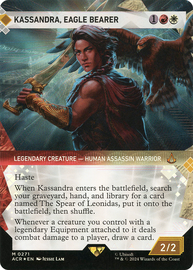 Image of Kassandra, Eagle Bearer (Showcase) (Textured Foil) (ACR-271) - Assassin's Creed: (Showcase) (Borderless) Foil