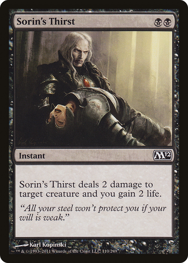 Image of Sorin's Thirst (M12-110) - Magic 2012