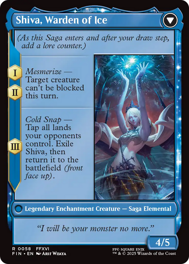 Image of Jill, Shiva's Dominant (FIN-058) - FINAL FANTASY: (enchantment)