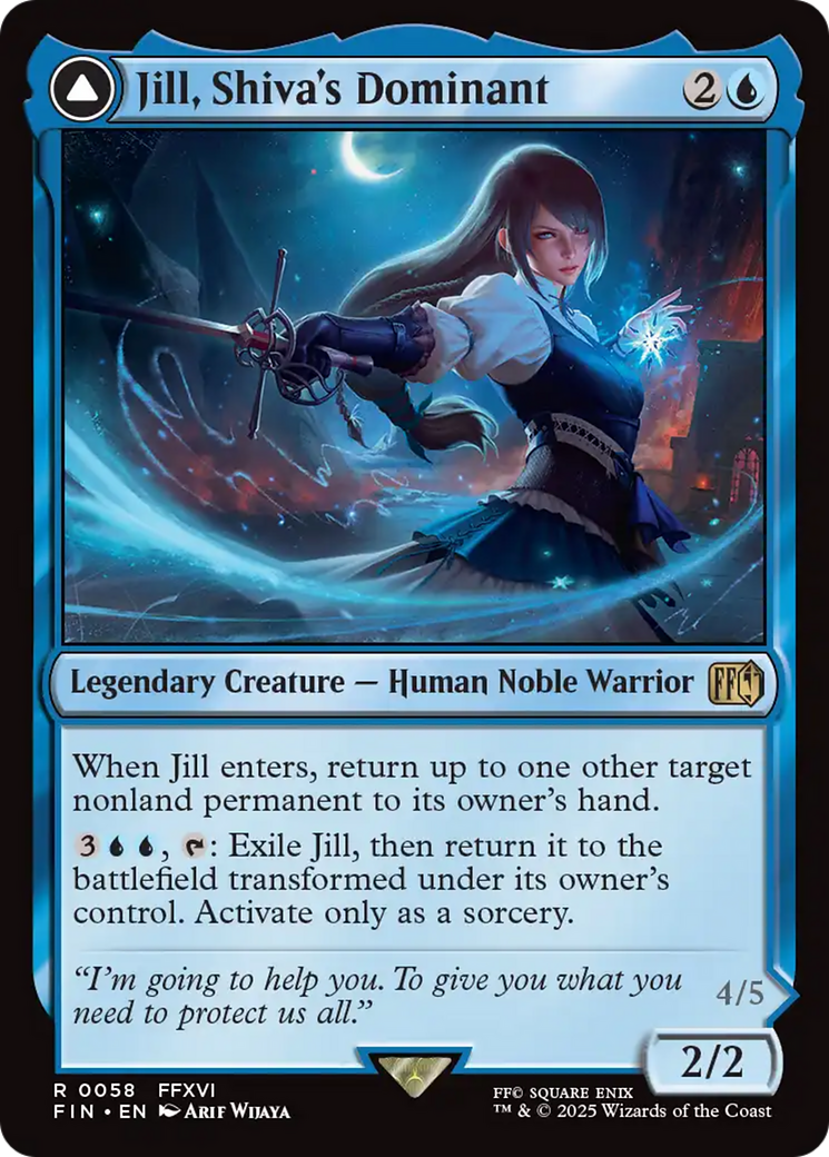 Image of Jill, Shiva's Dominant (FIN-058) - FINAL FANTASY: (enchantment) Foil