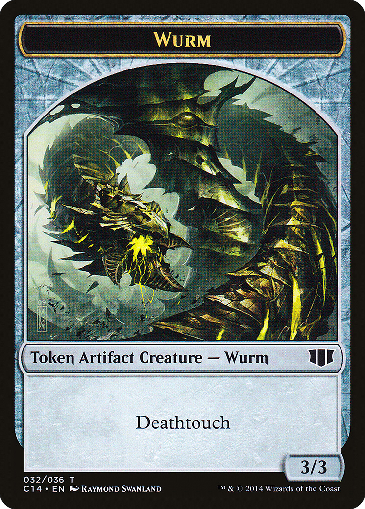 Image of Wurm (Deathtouch) // Goat Double-sided Token (C14-32 // 3) - Commander 2014 Tokens