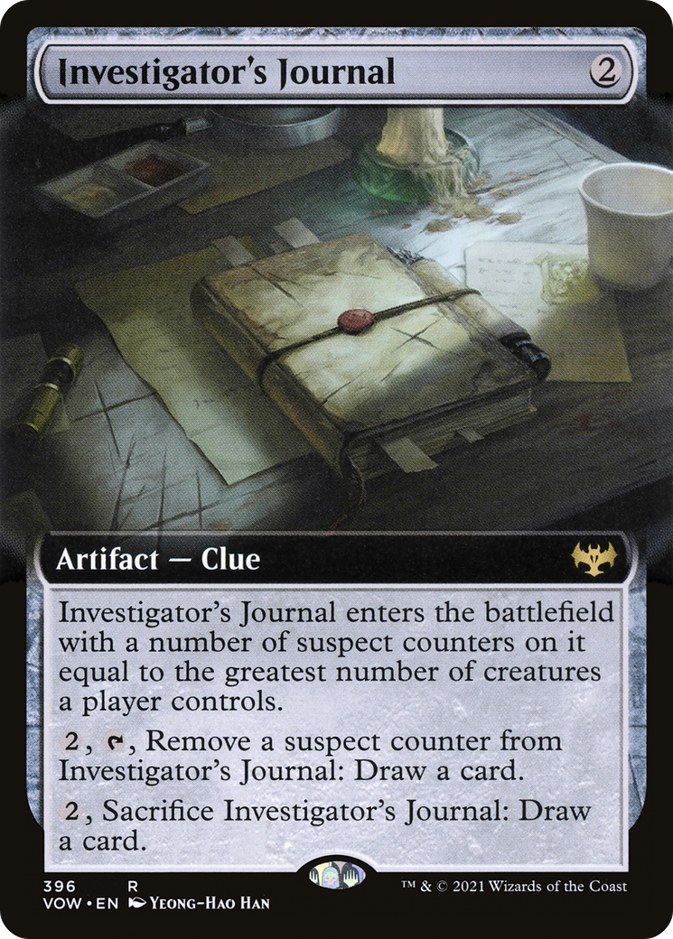 Image of Investigator's Journal (Extended Art) (VOW-396) - Innistrad: Crimson Vow: (Extended Art)