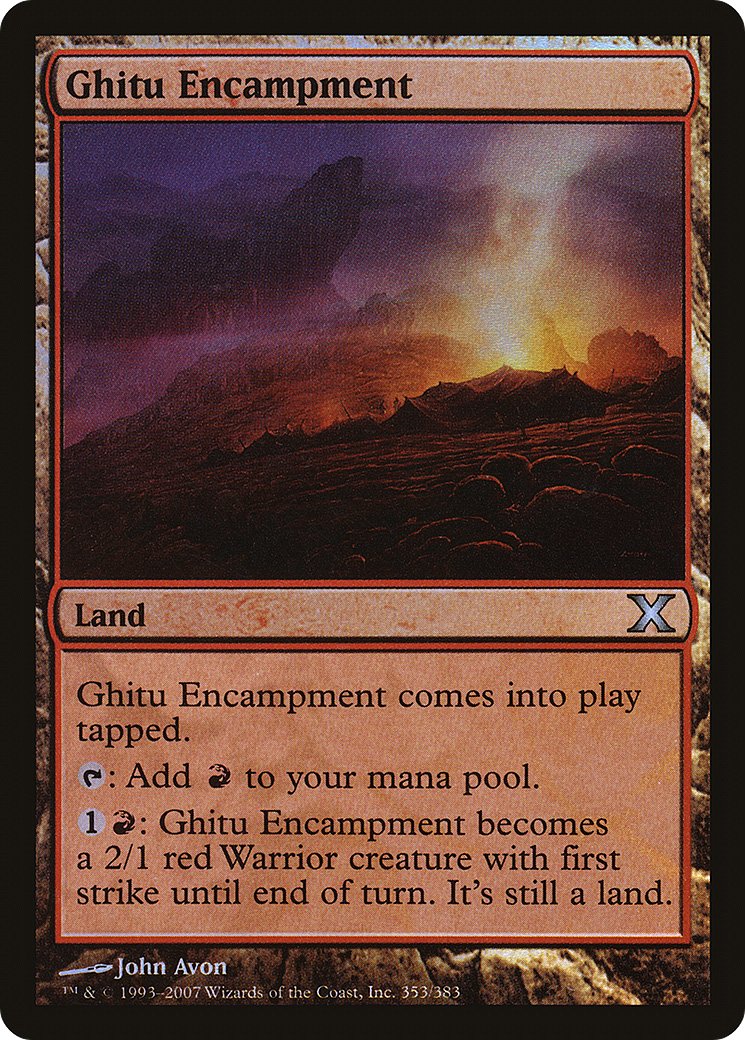 Image of Ghitu Encampment (10E-353★) - Tenth Edition Foil
