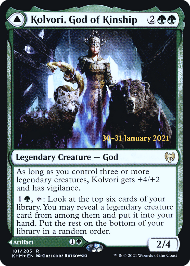 Image of Kolvori, God of Kinship (PRE-181) - Kaldheim Promos Foil