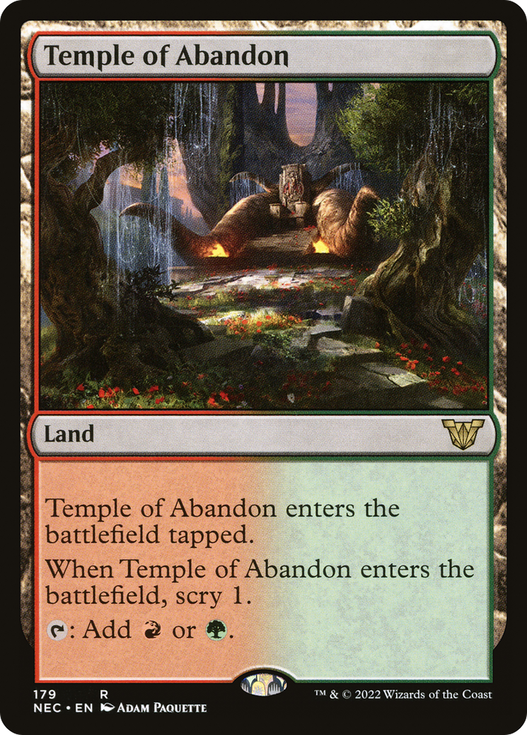 Image of Temple of Abandon (NEC-179) - Neon Dynasty Commander