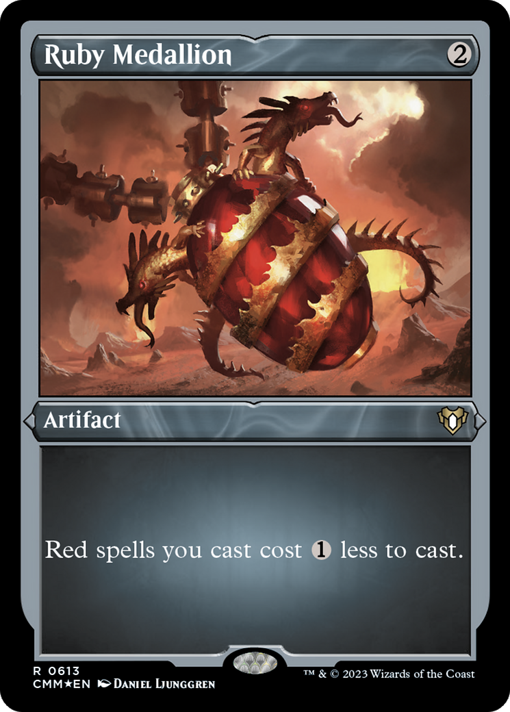 Image of Ruby Medallion (CMM-613) - Commander Masters Etched Foil