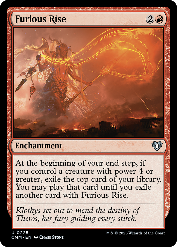 Image of Furious Rise (CMM-225) - Commander Masters Foil