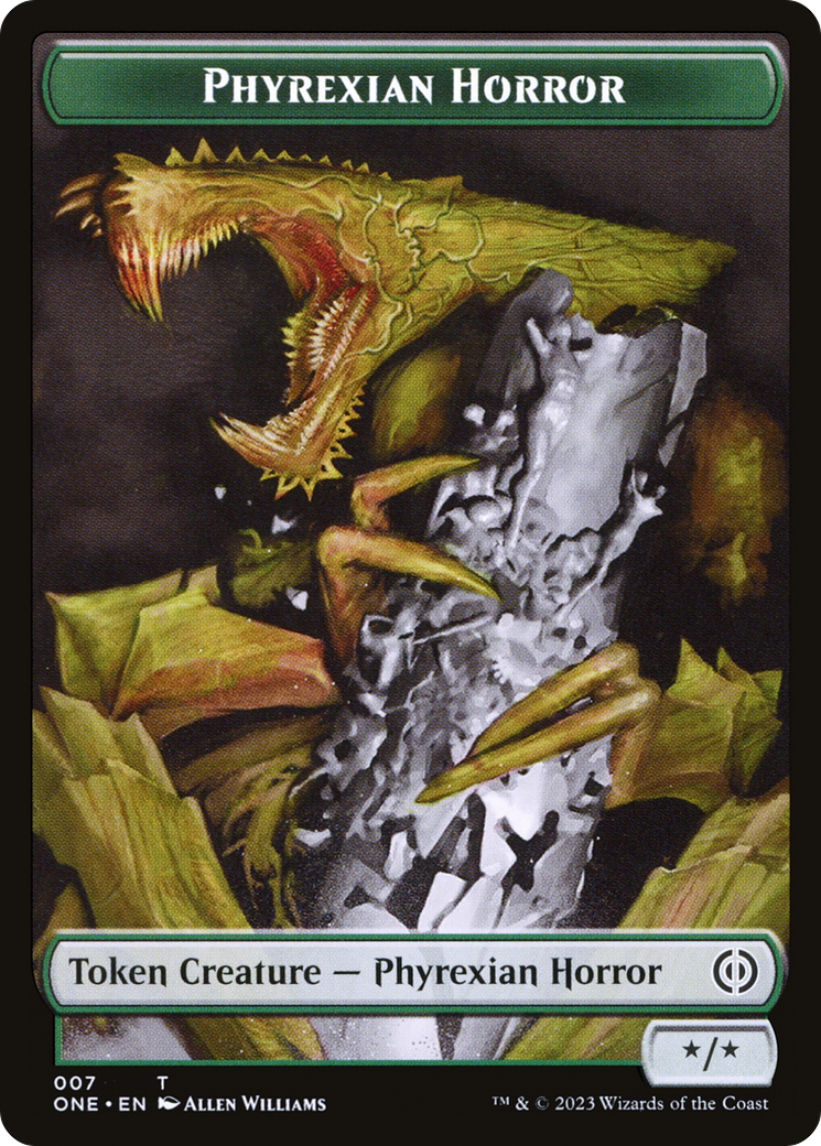 Image of Phyrexian Horror (TONE-007) - Phyrexia: All Will Be One Tokens Foil