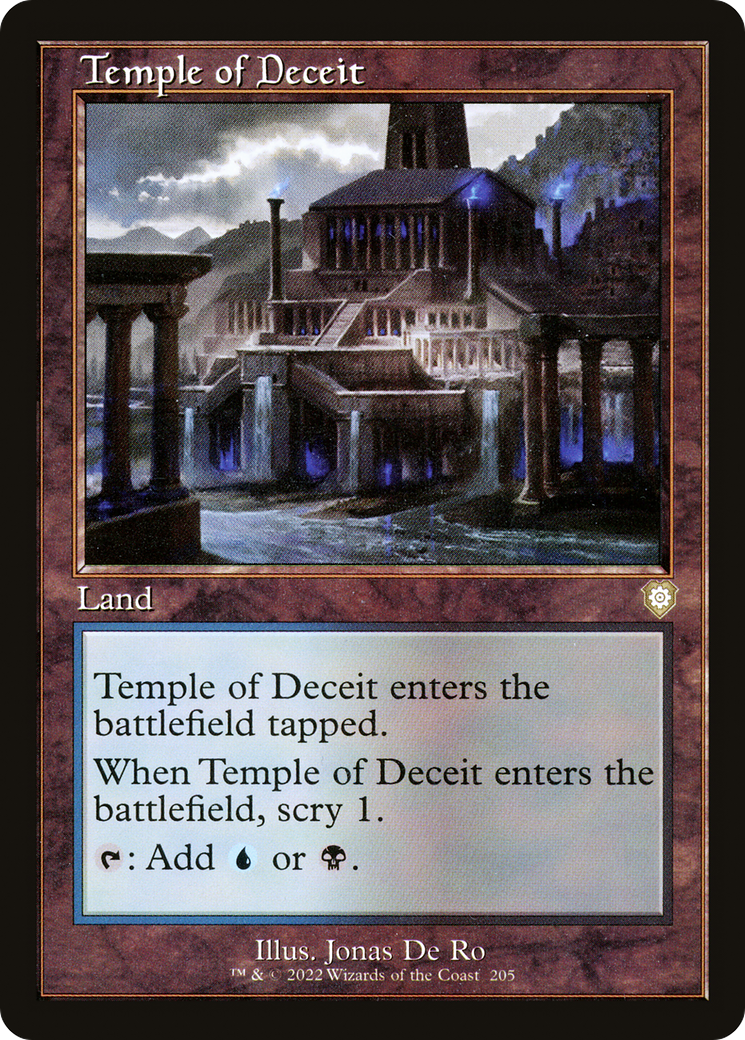 Image of Temple of Deceit (Retro Frame) (BRC-205) - The Brothers' War Commander