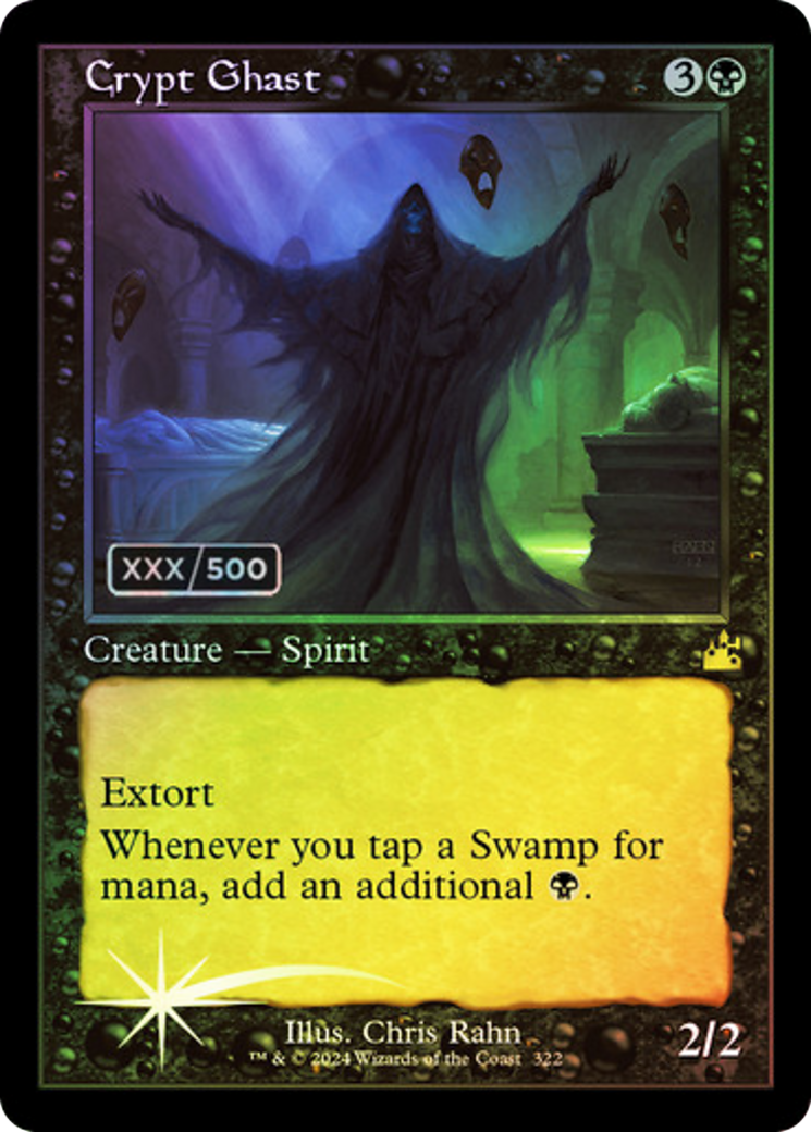 Image of Crypt Ghast (Retro Frame) (Serial Numbered) (RVR-322) - Ravnica Remastered Foil