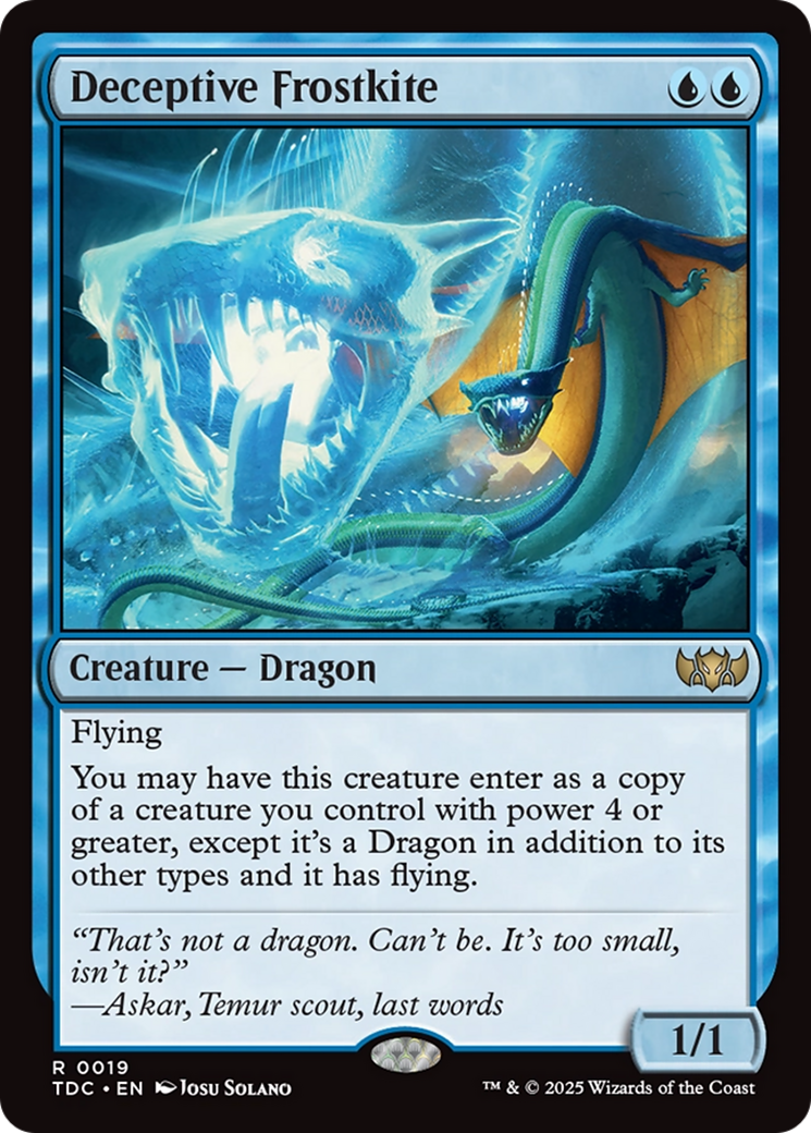 Image of Deceptive Frostkite (TDC-019) - Commander: Tarkir: Dragonstorm