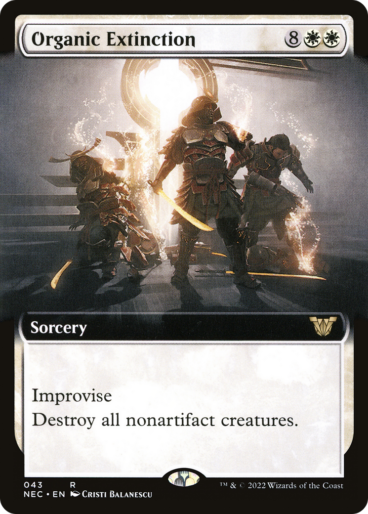 Image of Organic Extinction (Extended Art) (NEC-043) - Neon Dynasty Commander: (Extended Art)