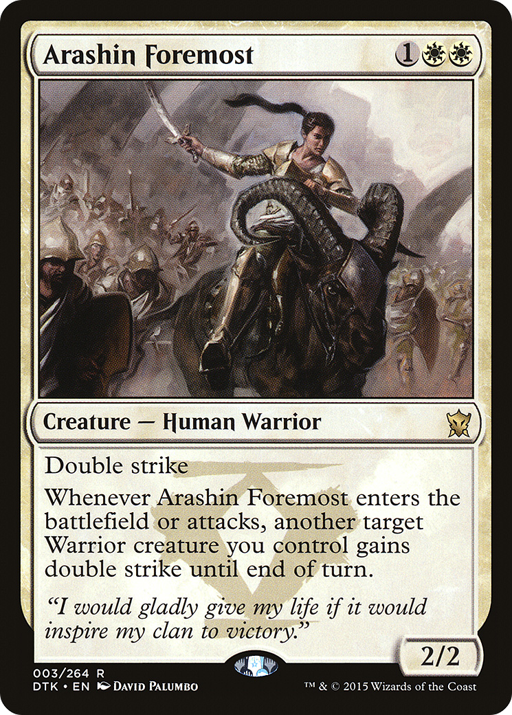 Image of Arashin Foremost (DTK-003) - Dragons of Tarkir Foil