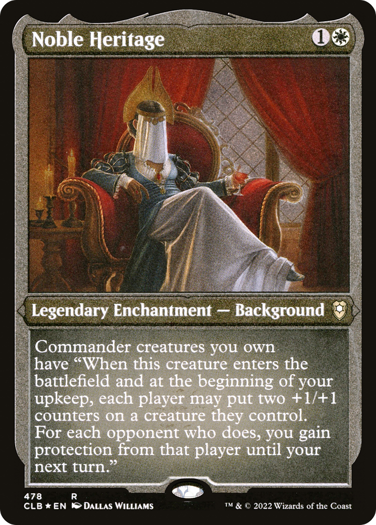 Image of Noble Heritage (CLB-478) - Commander Legends: Battle for Baldur's Gate Etched Foil