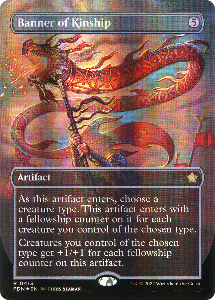 Image of Banner of Kinship (Borderless) (Mana Foil) (FDN-413) - Foundations (Borderless) Foil