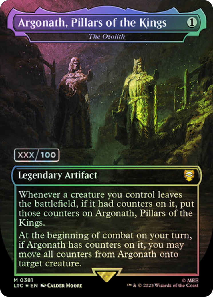 Image of Argonath, Pillars of the Kings - The Ozolith (Serial Numbered) (LTC-381) - Tales of Middle-earth Commander / Argonath, Pillars of the Kings (Borderless) Foil
