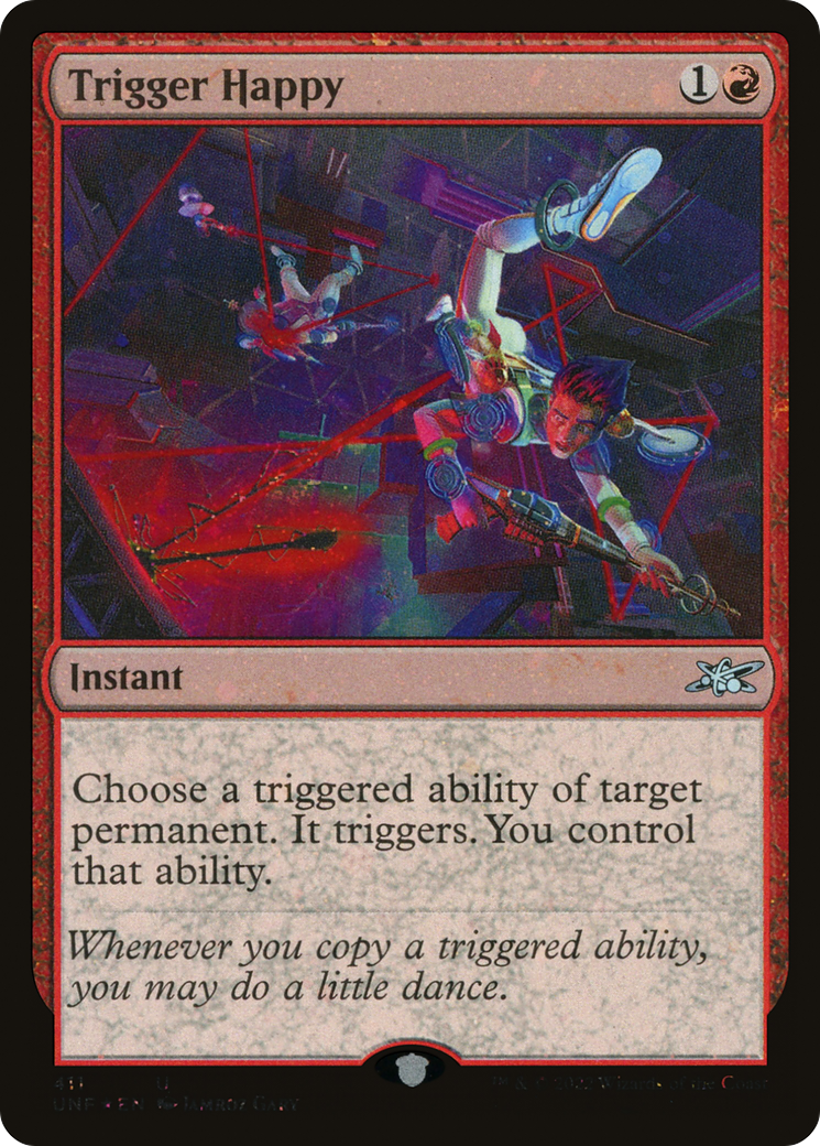Image of Trigger Happy (Galaxy Foil) (UNF-411) - Unfinity Foil