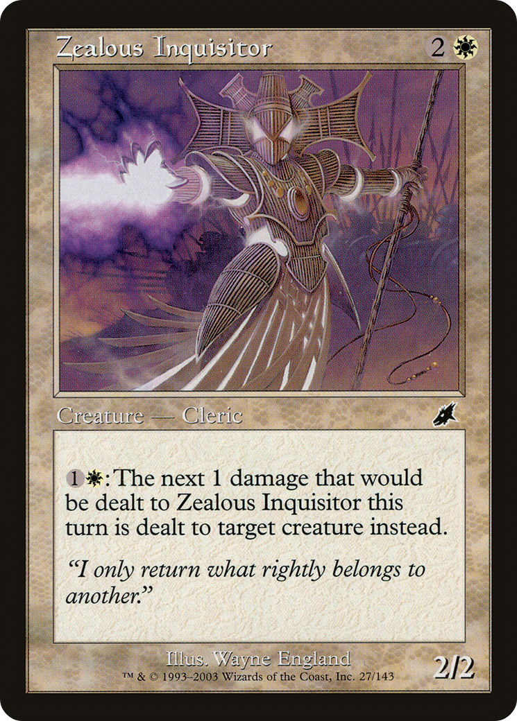 Image of Zealous Inquisitor (SCG-027) - Scourge Foil