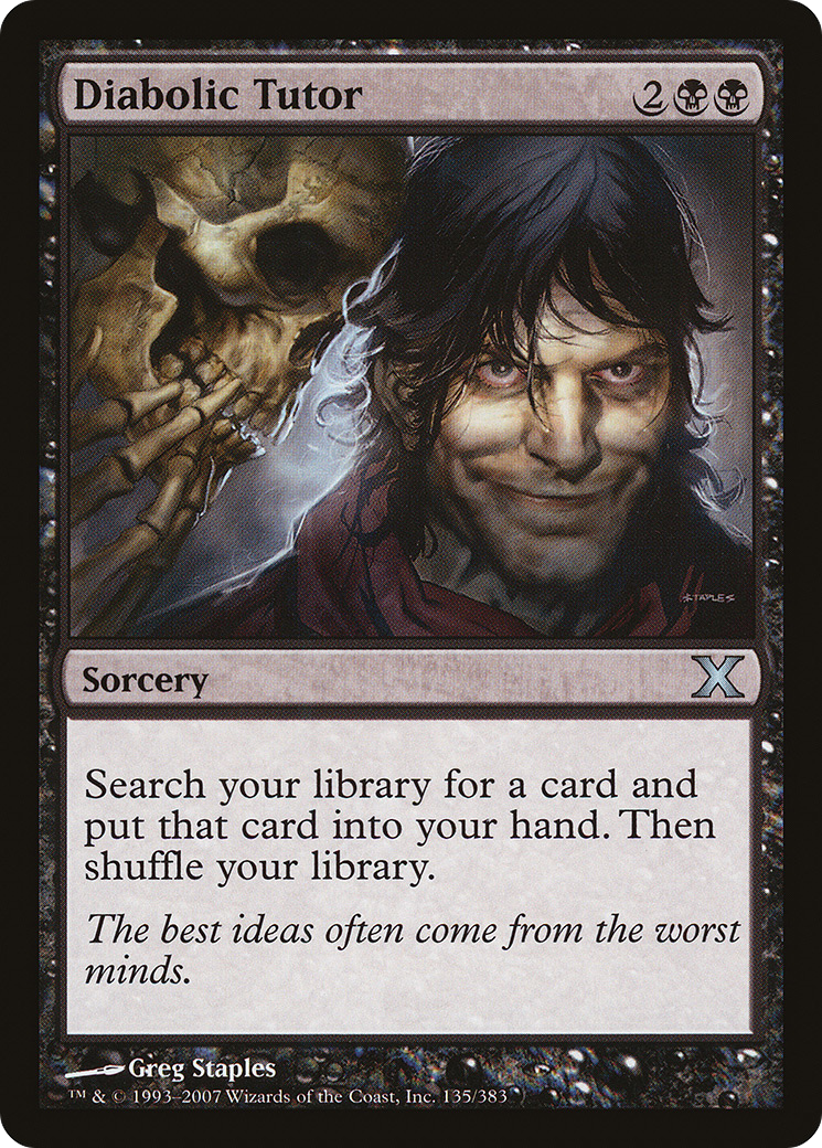 Image of Diabolic Tutor (10E-135) - Tenth Edition Foil