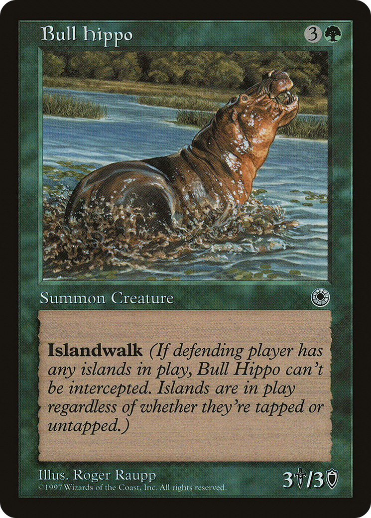 Image of Bull Hippo (Reminder Text) (POR-) - Portal