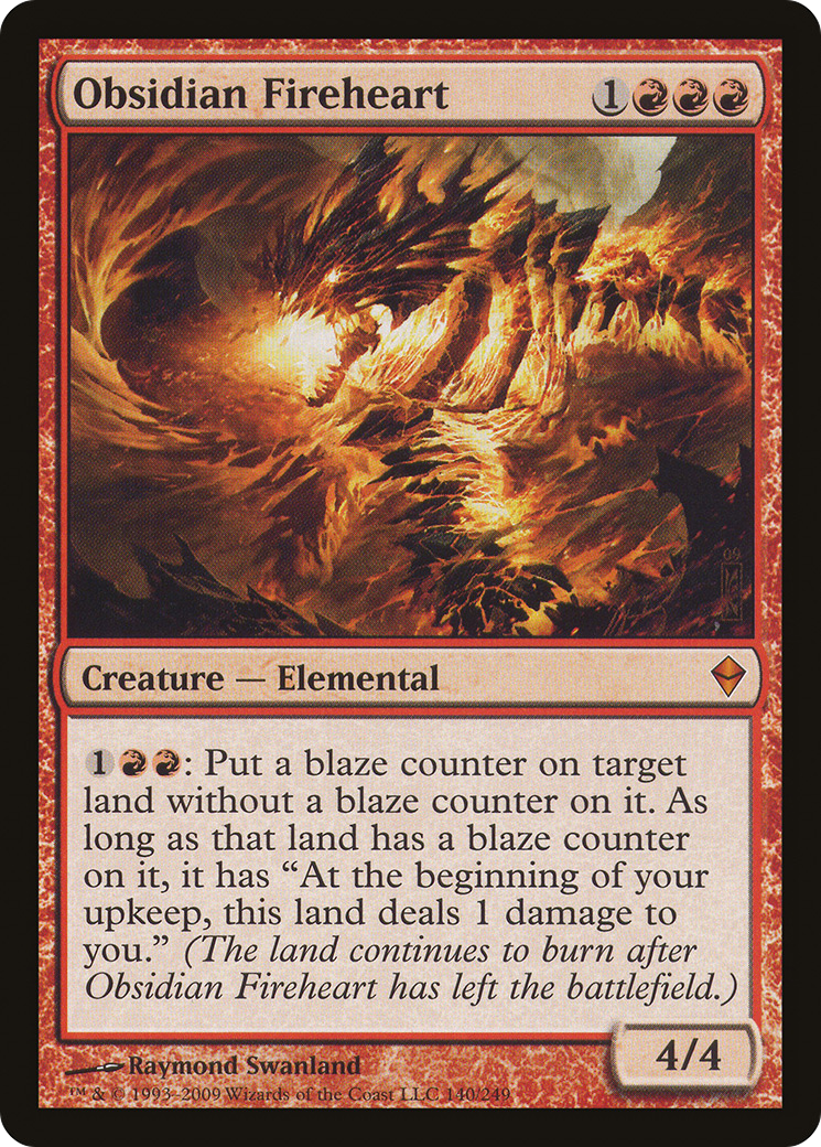 Image of Obsidian Fireheart (ZEN-140) - Zendikar