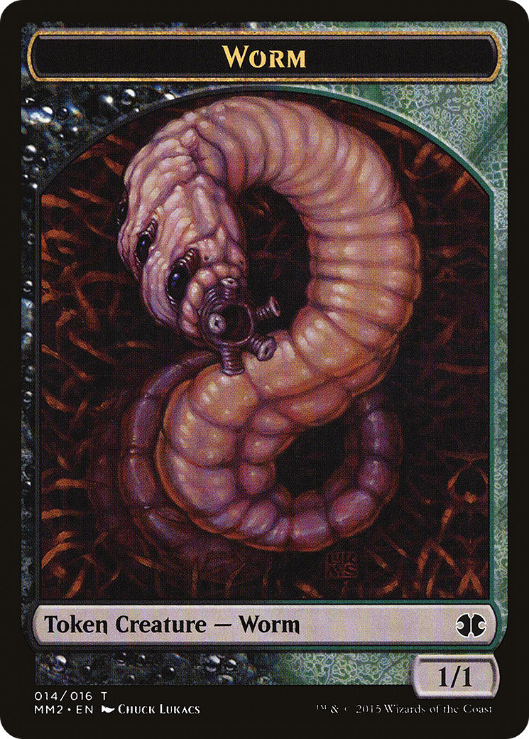 Image of Worm Token (MM2-014) - Modern Masters 2015 Tokens