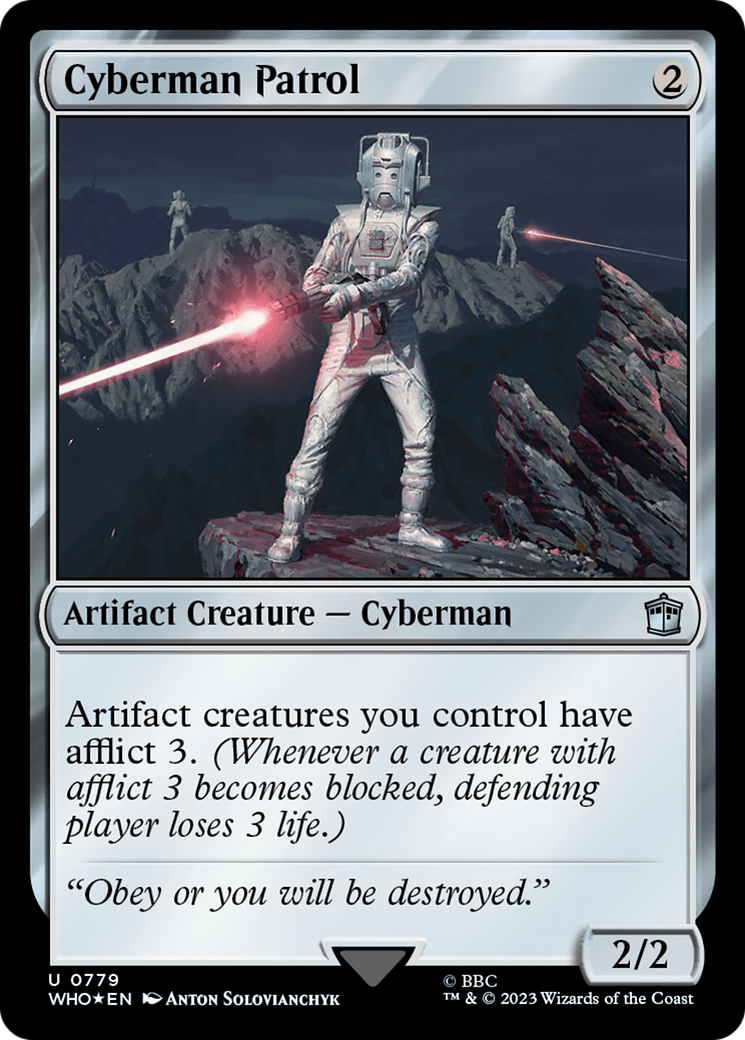 Image of Cyberman Patrol (Surge Foil) (WHO-779) - Doctor Who Foil