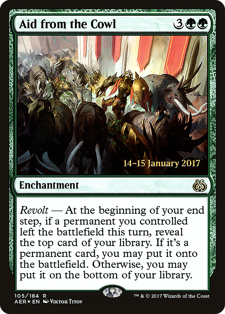 Image of Aid from the Cowl (PRE-105) - Aether Revolt Promos Foil