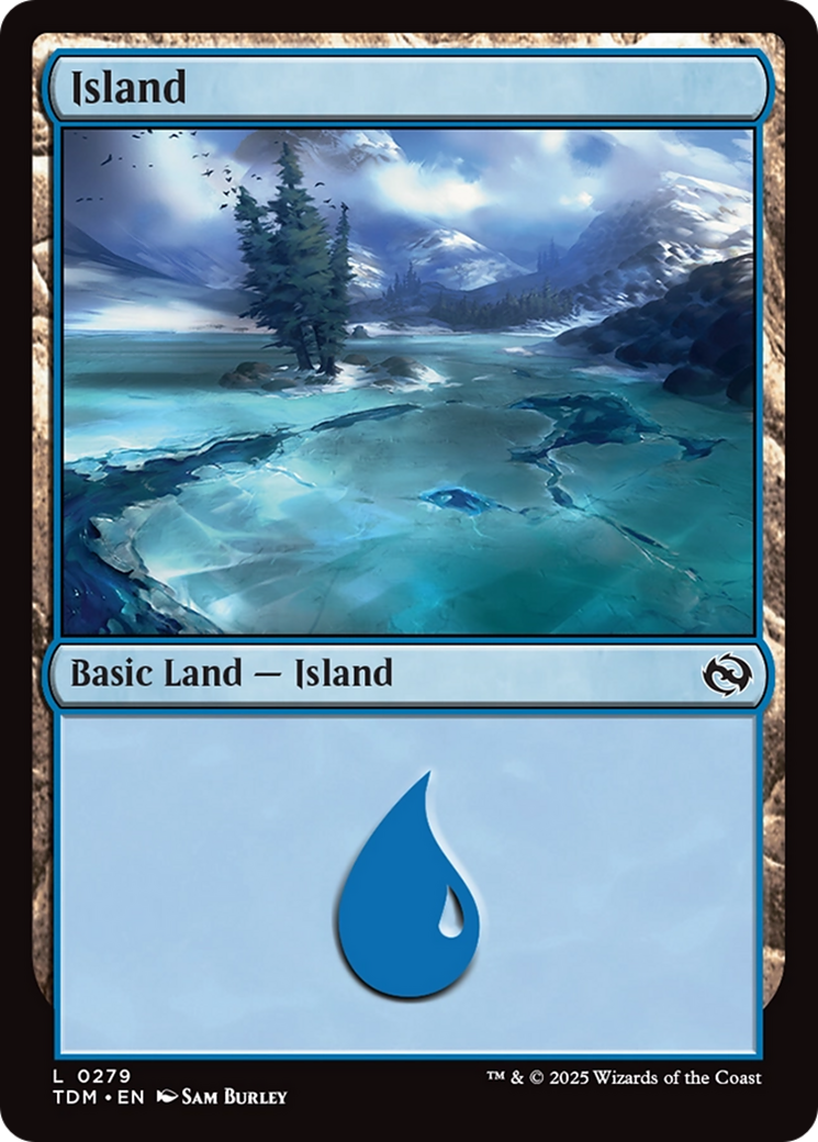 Image of Island (0279) (TDM-279) - Tarkir: Dragonstorm Foil