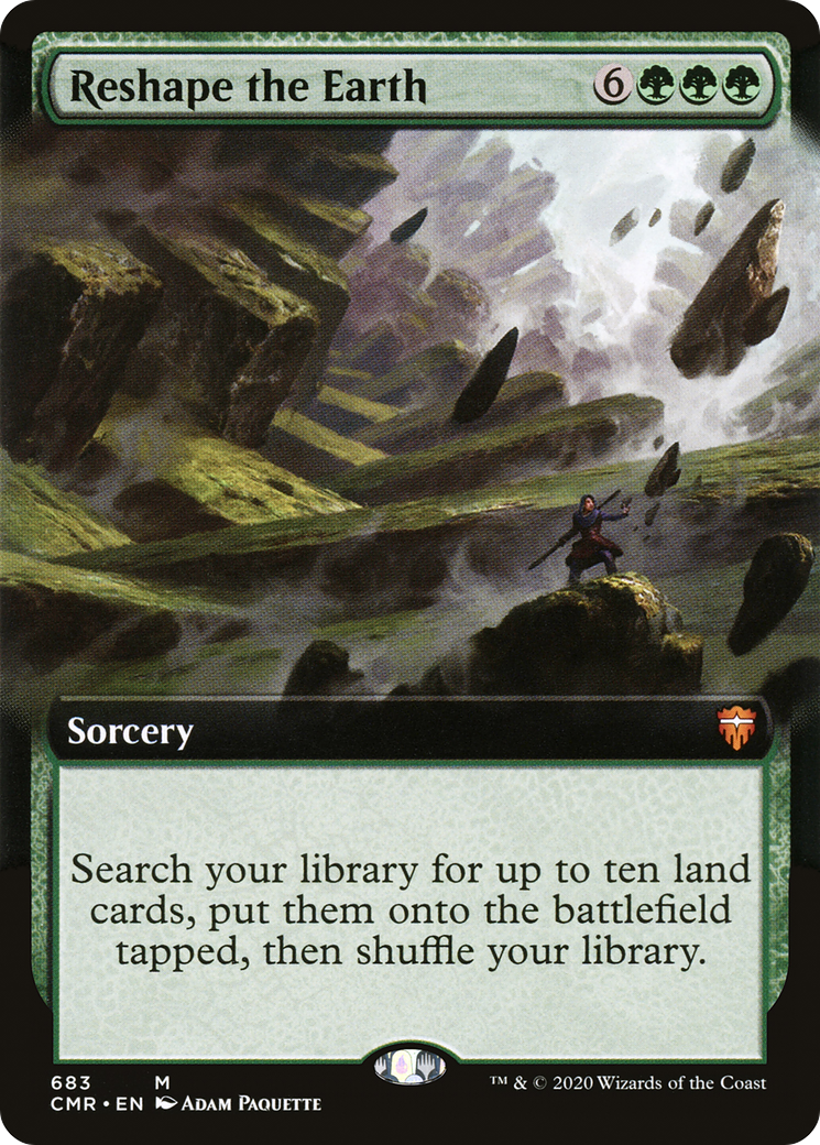 Image of Reshape the Earth (Extended Art) (CMR-683) - Commander Legends: (Extended Art) Foil