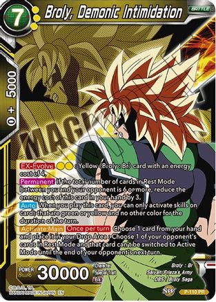 Image of Broly, Demonic Intimidation (P-110) - Expansion Deck Box Set 08 Magnificent Collection  Forsaken Warrior