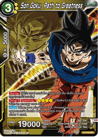 Image of Son Goku, Path to Greatness (P-115) - Expansion Deck Box Set 08 Magnificent Collection  Forsaken Warrior