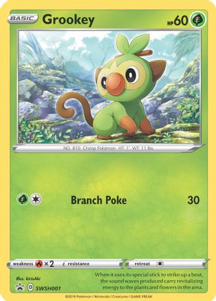 Image of Grookey SWSH001  - Holofoil SWSH Sword & Shield Promo Cards - Promo