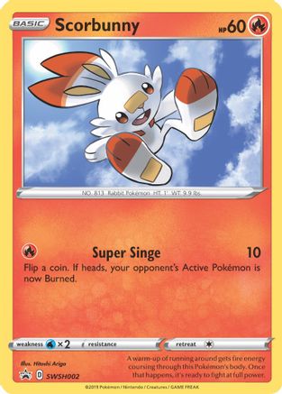 Image of Scorbunny SWSH002  - Holofoil SWSH Sword & Shield Promo Cards - Promo